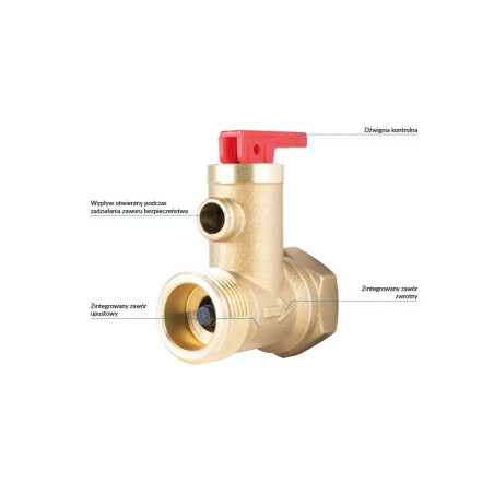 AFRISO Zawór bezpieczeństwa do elektrycznych podgrzewaczy wody AF8 G3/4" x GW G3/4" 4223410