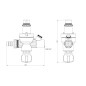 AFRISO Zawór do automatycznego napełniania instalacji FA 0,5÷3,0 bar GW G1/2" przyłącze do manometru 42405