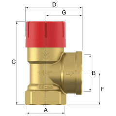 FLAMCO Zawór bezpieczeństwa Prescor 1" 3 bar 27048