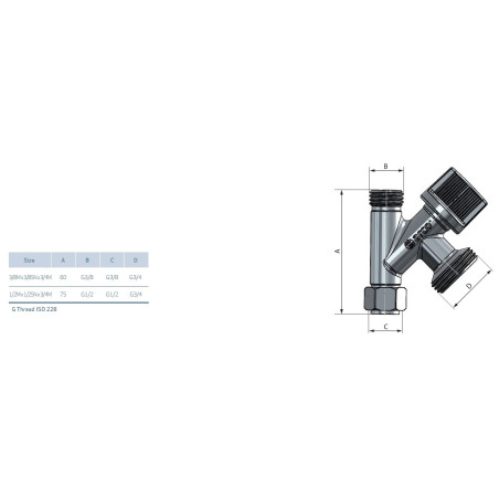 ARCO Zawór kulowy 3/8" x 3/8" x 3/4" CONEKTA 280010