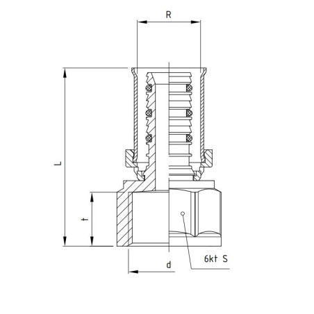 PERFEXIM MUFA REDUKCJA ZAPRASOWYWANA GW 902 25 x 3/4" 62-902-2520-000