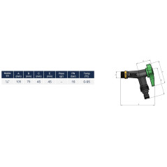 ARCO Zawór czerpalny antykamienny TURIA GZ 1/2" x GZ 1/2" GRIFO LIFE 105510