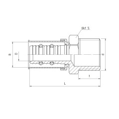 PERFEXIM NYPEL REDUKCJA ZAPRASOWYWANY GZ 731 20 x 3/4" 62-731-2020-000