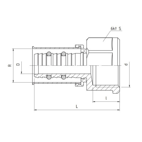 PERFEXIM MUFA REDUKCJA ZAPRASOWYWANA GW 732 16 x 1/2" 62-732-1615-000