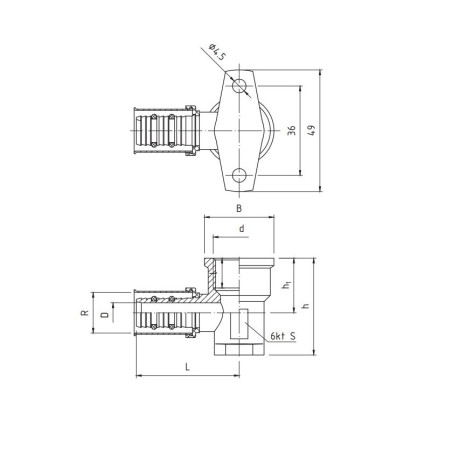 PERFEXIM KOLANO REDUKCJA ZAPRASOWYWANE Z MOCOWANIEM GW 738 16 x 1/2" 62-738-1615-000