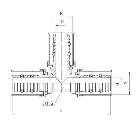 PERFEXIM TRÓJNIK ZAPRASOWYWANY 16 x 16 x 16 73B 62-73B-0160-000