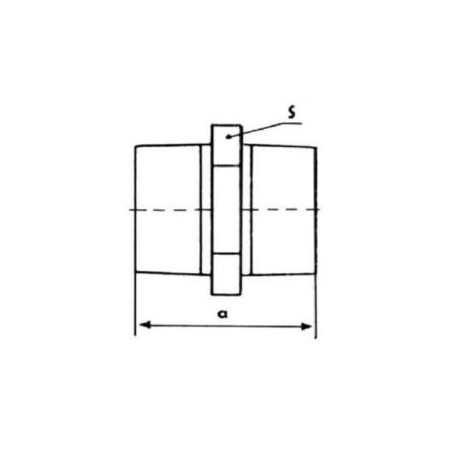 FITTING Nypel STRONG Czarny N8 GZ 1/2" FIT 280C-1/2