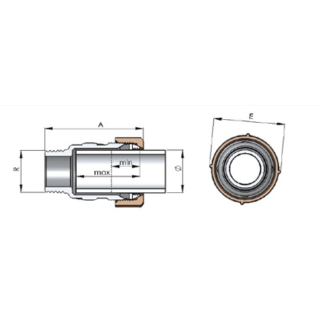 Gebo Złączka zaciskowa z GZ GeboQuick Typ QA 6/4" 17.195.00.05