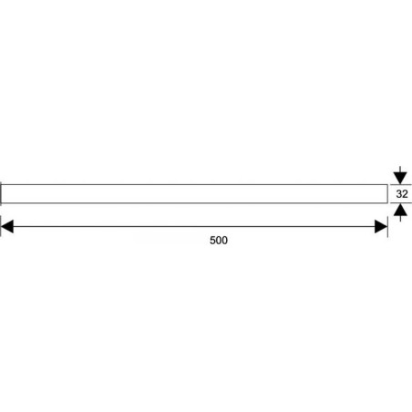 McAlpine Przedłużka z kołnierzem 5/4"x32mm 50cm chrom RS5