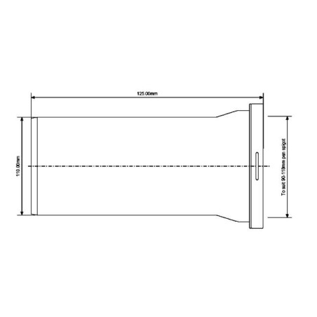 McAlpine Przyłącze kanalizacyjne 90-118x110mm 26cm WCE-CON1