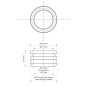 McAlpine Redukcja kanalizacyjna biała 40x32mm FLEXCONN-4032-WH