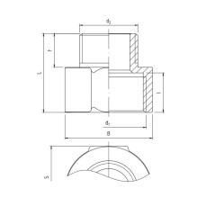 PERFEXIM REDUKCJA MUFOWO-NYPLOWA MOSIĘŻNA WZMOCNIONA PHA-308 1" x 3/4"