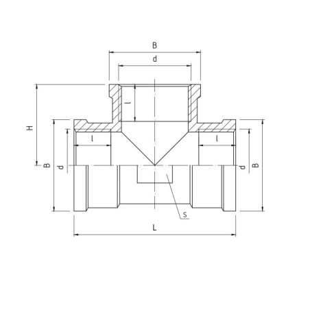 PERFEXIM TRÓJNIK MOSIĘŻNY WZMOCNIONY PHA-312 2" PHA-312 07-012-0500-000