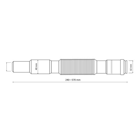 AKCES Złączka biała redukcja z kielichem 32mm x 40/32mm 24 - 57cm 23014