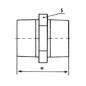 FITTING Nypel STRONG Czarny N8 GZ 1/2" FIT 280C-1/2