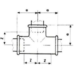 FITTING Trójnik STRONG Czarny B1 GW 2" FIT 130C-2