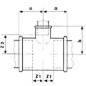 FITTING Trójnik redukcyjny STRONG Czarny B1 GW 6/4"x1"x6/4" FIT 130C-6/4X1