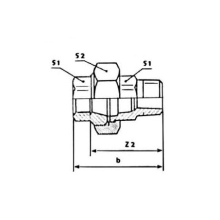 FITTING Śrubunek STRONG Ocynk U2 GWxGZ 6/4" FIT 331-6/4