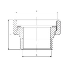 PERFEXIM ŚRUBUNEK DO POMPY Z USZCZELKĄ 1" x 1 1/2" 31-900-0002-000