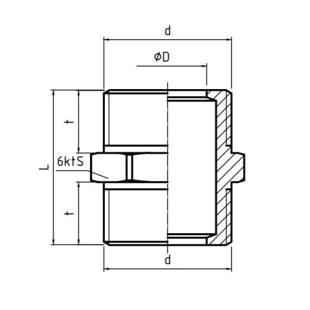 PERFEXIM NYPEL MOSIĘŻNY WZMOCNIONY PHA-304/S 1" 07-004-0250-100