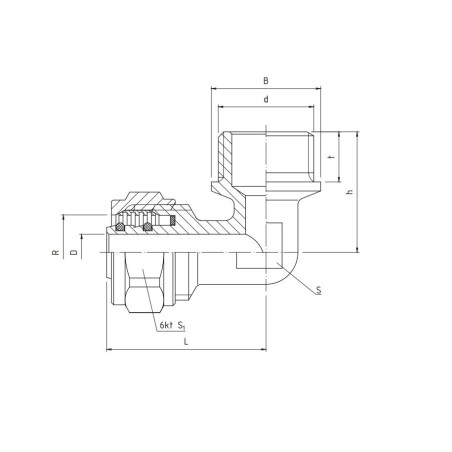 PERFEXIM KOLANO REDUKCJA SKRĘCANE GZ 704 16 x 1/2" 61-004-1615-000