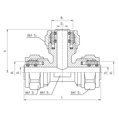 PERFEXIM TRÓJNIK SKRĘCANY 70A 25 x 25 x 25 61-010-0250-000