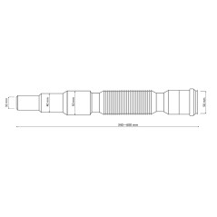 AKCES Złączka biała redukcja z kielichem 50mm x 50/40/32mm 34 - 60cm 23026