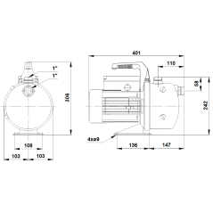 GRUNDFOS Pompa JP 6 B-A-CVBP-C-Y 1" 1400W 230V 46811002