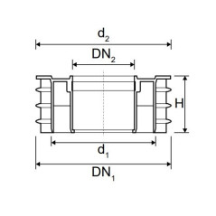 MagnaPlast HT PLUS Redukcja wewnętrzna HTR 110/75mm 11346 Kanalizacja