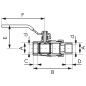 Ferro Zawór kulowy nakrętno-wkrętny z dźwignią ze śrubunkiem 1" KFPS31