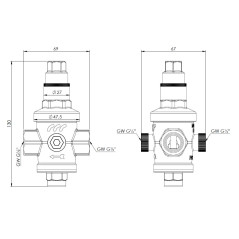 AFRISO Reduktor ciśnienia wody BPR GW G1/2" 9040100