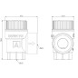AFRISO Zawór bezpieczeństwa do zasobników c.w.u. MSW 10 bar Rp1/2" x Rp3/4" 42423