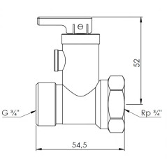 AFRISO Zawór bezpieczeństwa do elektrycznych podgrzewaczy wody AF8 G3/4" x GW G3/4" 4223410