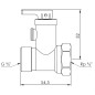 AFRISO Zawór bezpieczeństwa do elektrycznych podgrzewaczy wody AF8 G3/4" x GW G3/4" 4223410