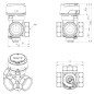 AFRISO 3-drogowy obrotowy zawór mieszający ARV 384 Vario ProClick DN25 Rp1" Kvs 4,5 - 12 1338420