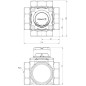 AFRISO 4-drogowy obrotowy zawór mieszający ARV 487 ProClick DN50 Rp2" Kvs 40 1348710