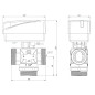 AFRISO 3-drogowy zawór strefowy AZV 844 DN25 G5/4" Kvs 13 m3/h 1684400