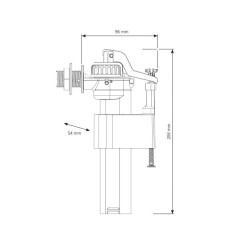 SIAMP Zawór napełniający boczny 1/2" mosiężna końcówka BRIO 751-1/2M