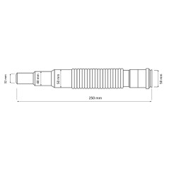 AKCES Złączka biała redukcja z kielichem 50mm x 50/40/32mm 25cm 23018