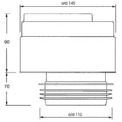 McAlpine Zawór napowietrzający kanalizacyjny z wyjściem 110mm HC47