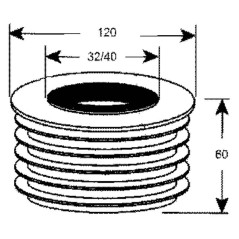 McAlpine Redukcja kanalizacyjna 110×32/40mm DC2-BL