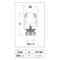CALEFFI Głowica termostatyczna seria 204 z czujnikiem cieczowym 200000