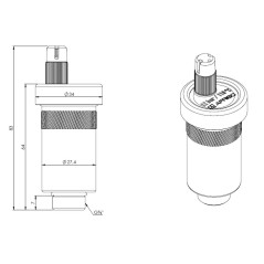 AFRISO Odpowietrznik automatyczny pionowy PrimoVent G3/8" z Aquastop bez zaworu stopowego 7771010