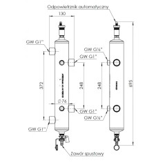 AFRISO Sprzęgło hydrauliczne ocieplone BLH 801 70 kW 9080110