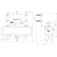 AFRISO Sprzęgło hydrauliczne HW do rozdzielaczy KSV 125 do 70 kW 77317