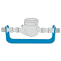 BMeters Konsola wodomierzowa z mosiężnymi śrubunkami 3/4'' 5907738164651