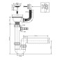 McAlpine Syfon zlewozmywakowy1-komorowy 6/4"x50mm z przelewem HC7+FSW50PR