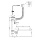 McAlpine Syfon zlewozmywakowy rurowy 6/4"x70mm  pojedynczy z podłączeniami ze spustem i przelewem HC7HC17PR