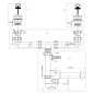 McAlpine Syfon zlewozmywakowy rurowy podwójny 6/4"x50mm z podłączeniem CDBAW-P-50