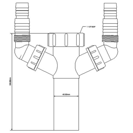 McAlpine Podłączenie do pralki i zmywarki 6/4″x40mm HC14